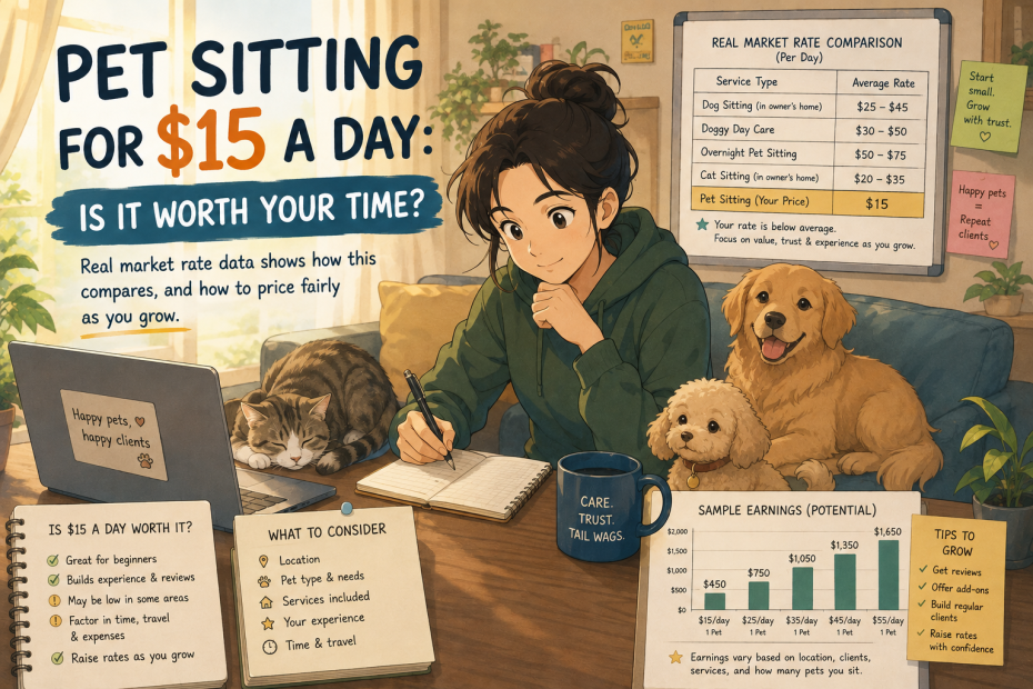 Pet Sitting for $15 a Day: Is It Worth Your Time?